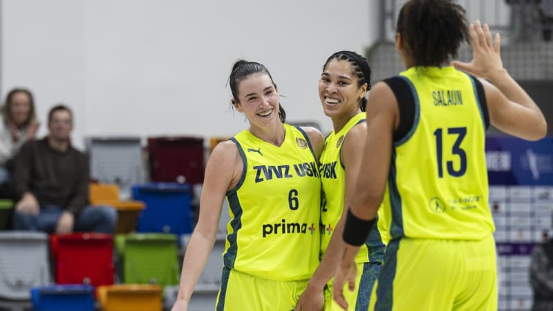 Basketbalistky USK porazily Žabiny. Souboj dvou nejlepších týmů ovládly podesáté za sebou